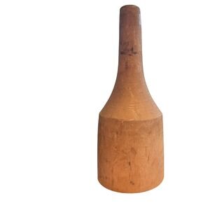 Vintage Wooden Dough Tamper Pestle‎ Masher Muddler Tool Primitive Kitchen 9"